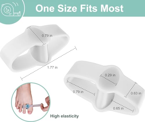 Image of Toe Separator for Feet Toe Spacers Correct Toes Yoga Silicone Hammer Toe Corrector for Women & Men Correct Toe Straighteners for Overlapping Toes (All Finger Toe Separator) (PRO +)