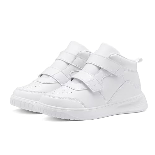 Image of Boys Girls Sneakers for Kids High Top Casual Lightweight Classic Adjustable Strap Dual Hook and Loops Running Shoes