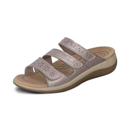 Orthofeet Women's Orthopedic Stretchable Sahara Slide Sandals