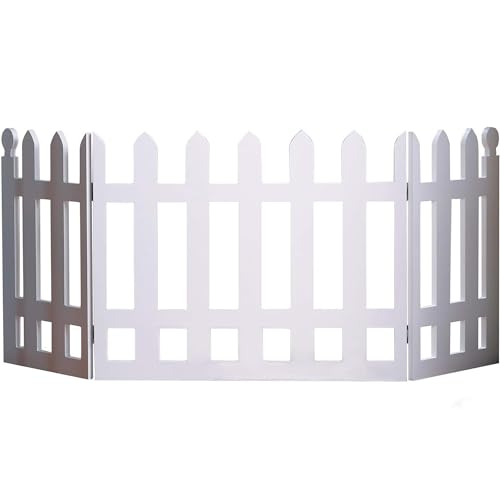 White Picket Fence Folding Pet Gate