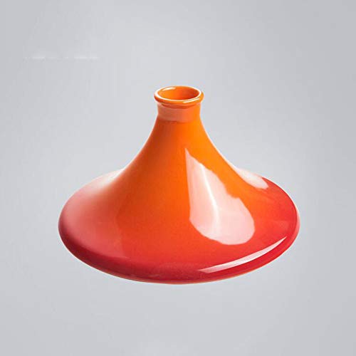 Tagines Original Moroccan, Cooking Pot Enameled Cast Iron Suitable For 1-4 People,Orange #TOP2