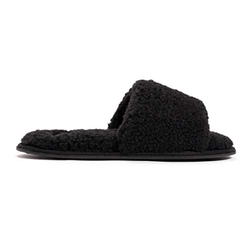 MUK LUKS Women's Franki Slide-Ebony Slipper 6