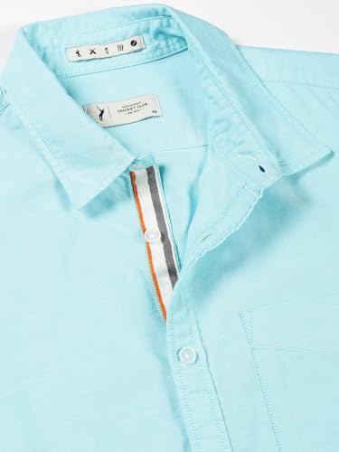 Image of Thomas Scott Men's Cotton Casual Shirt | Regular Fit | Soft & Breathable Fabric | Stylish Everyday Wear for Work, Travel & Outings