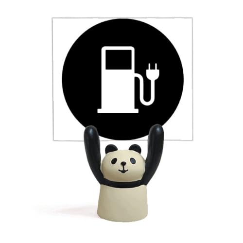 Support mémo cartoon panda pour véhicule électrique et station de recharge
