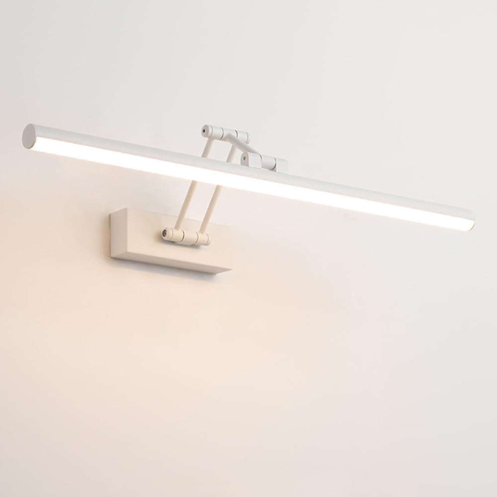 Modern Adjustable Fog-Proof Bathroom Mirror Wall Sconces LED Vanity Wall Light with Swivel Lamp Head Frame Picture Illumination Waterproof Washroom Wall Light for Classroom Mirror Front