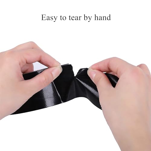 Image of Heavy Duty Black Duct Tapes 10 Rollsx1.88 Inchx33 Yards, Waterproof and Tear by Hand No Residue, Bulk Value for Home Use, Do-It-Yourself Projects and Repairs