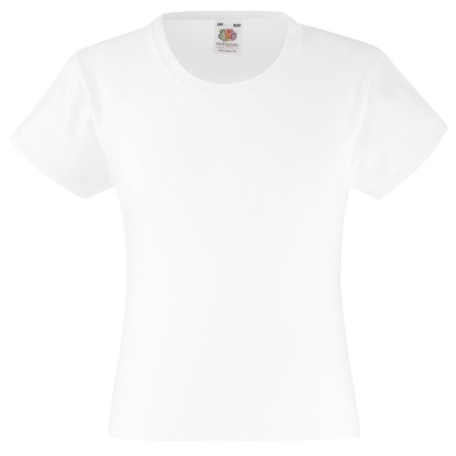 Fruit Of The Loom SS079B, Camiseta Para Niños, Blanco (White), 5/6 Años