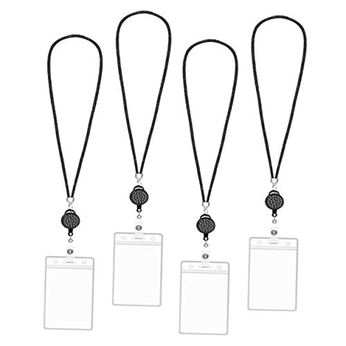 Cordon rétractable lot de porte-badges verticaux et étui souple pour identité