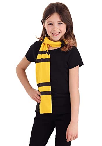 Harry Potter Hufflepuff Printed Scarf - 54-Inch Jersey Knit Scarf with Stripes, Officially Licensed