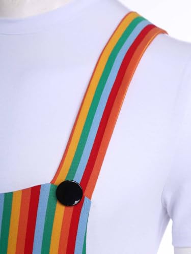 Men's Overalls-style Striped Pajamas Bodysuit Buttoned Crotch Leotard Sleepwear Nightwear