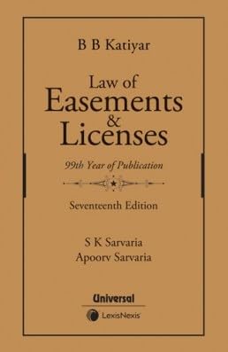 Law of Easements and Licenses By B B Katiyar 2024 Edition Lexis Nexis