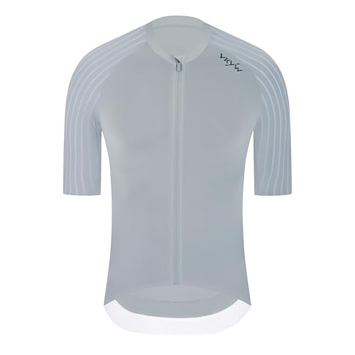 Image of YKYWBIKE Cycling Jersey Men Aero Race Fit, Road Bike Jersey Short Sleeved Moisture Wicking, Breathable,Zip Pocket,UPF50+