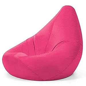 Bean Bag Bazaar High Back Recliner Chair, Pink, 87cm x 65cm, Large Living Room Gaming Bean Bags, Water Resistant Outdoor…