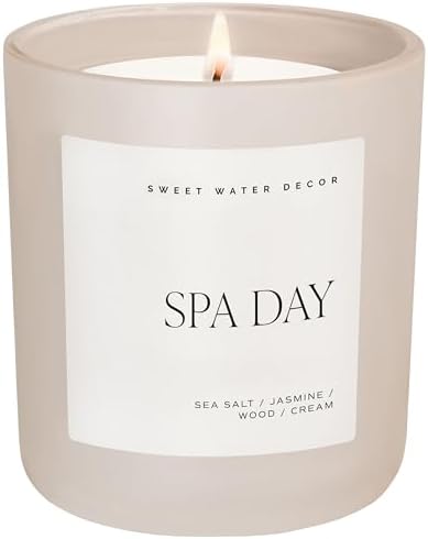 Sweet Water Decor Spa Day Soy Candle - Sea Salt, Jasmine, Wood an...