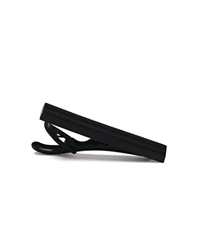 Kenneth Cole REACTION Men's Classic Tie Clip, black herringbone, One Size