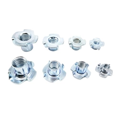 2-20 piezas M4-M12 acero 4 garras tuerca de altavoz inserción ciega Tee(20pcs M4x12mm)
