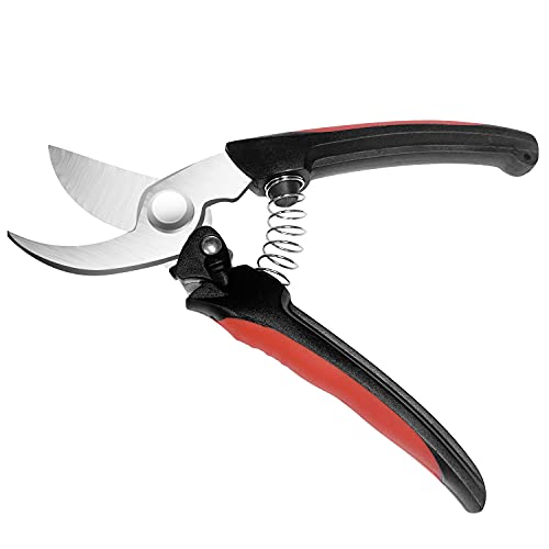 TOGETOP Rebenschere,Amboss-Gartenschere,Gartenschere Baumschere,Secateurs,Garten-Pflanzen-Blumenschere,scharfe Klinge, Bypass-Handschere, Gartenschere schneidige für trockene Zweige und Äste,Griffen Cover