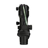 ohhunt 4x32 Scope Green Illuminated Rifle Scopes Horseshoe Reticle Real Fiber Optics(Green Horseshoe Reticle)