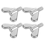 HEALSOPTHY Schmetterlingsschrauben mit Hoher Festigkeit aus Edelstahl 4 Stück M6 X 10mm und Präziser Fertigung Handfest Anzuziehen für Möbel und Metallmontage