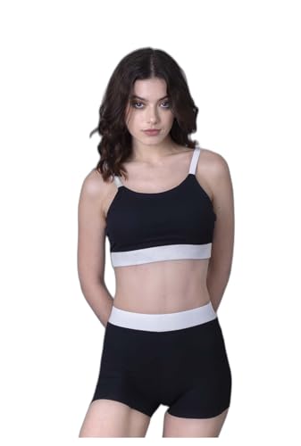 Image of Keepfit Women's Ribbed Contrast Border 2 Piece Swim Set |Swimming Suit for Women
