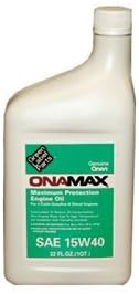 Onan Cummins 326-5336 OEM RV OnaMax 1 Quart Bottle Engine Oil - Fuel Save Consumption Reduction - SAE 15W-40z