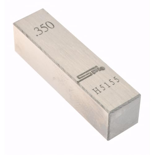 SPI Steel Gage Block, Rectangle, 0.35 Inch, Grade AS-1, NIST Certified