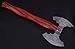 WARIVO KNIFE Handemade Damascus Steel Blade Double Head Functional Tomahawk Axe Rose Wood Handle