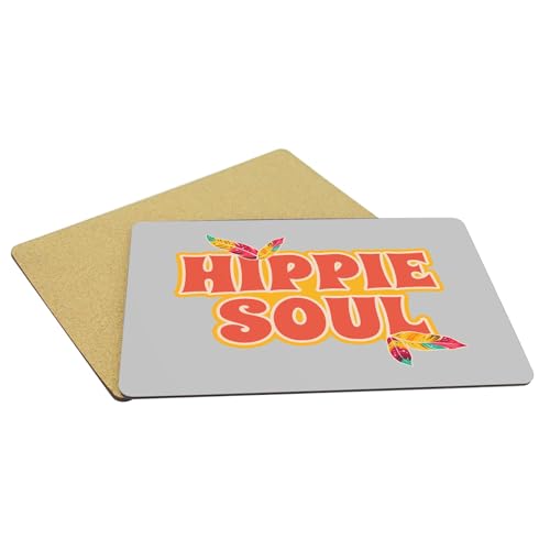 Sets de table liège musique 70's napperons gris souples grand format - 5