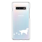 ガールズネオ Galaxy S10+ docomo SC-04L SC-05L/au SCV42 ケース (いぬのお散歩/ホワイト ゴールデンレトリバー) SC-04L-PC-YSZ-01518