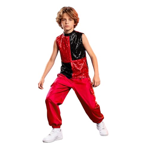 Top court danse en paillettes et pantalon cargo pour une liberté totale