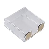 dohobby Goldfarbener Haftnotizhalter, Acryl, transparent, Notizblock, Spender, Organizer, Zubehör...