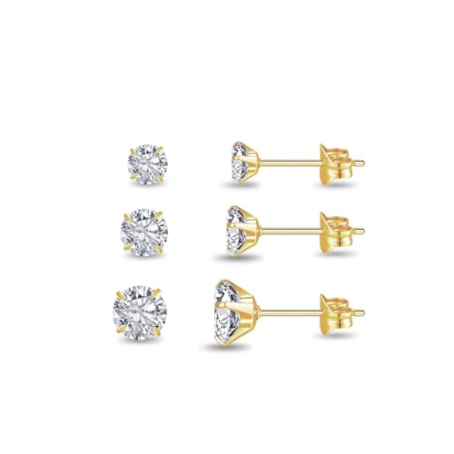3 pairs gold