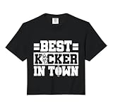 Football Player Kicking Best Kicker in Town Football Kicker Comfort Colors Crop Top