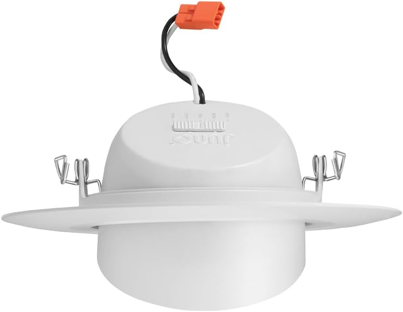 Juno 5"/6" Inch Adjustable LED Recessed Lighting, RetroBasics Series Adjustable Gimbal LED Downlight Trim Kit, 5"/6" Ceiling Light with 5-in-1 Switchable White Color, 700 Lumens, Matte White