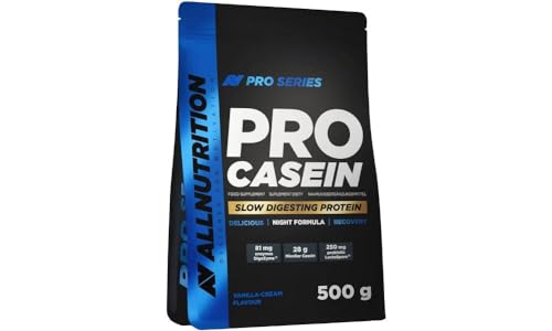 Caséine Allnutrition Pro+ : libération prolongée d'acides aminés saveur crème vanille