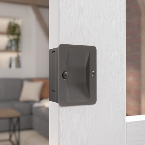 Image of Richelieu | Onward Passage Pocket Door Pull, Rectangular, Oil-Rubbed Bronze