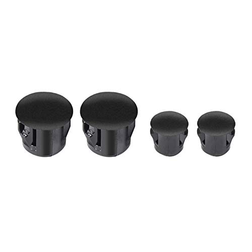 Black Fairing Mirror Hole Plugs Compatible For Harley