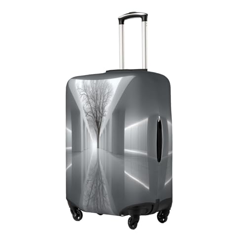 Abstract Architecture Durable Luggage Cover Suitcase Protector Anti-Scratch Luggage Cover Fits 18-32inch Luggage, Black, M2