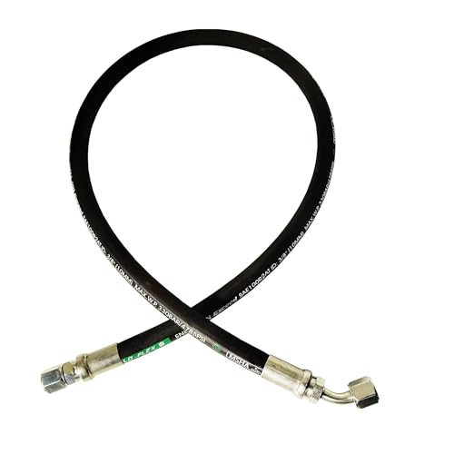 Haichy 26711-08-08-RW Hydraulic Hose Swivel Assembly 1/2” Hydraulic Hose with Female JIC X45° Female JIC, 60IN, 3988 psi