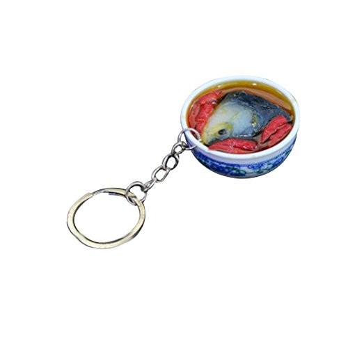 Preisvergleich Produktbild Hacoly Essen Schlüsselring Anhänger Plastik Schlüsselbund taschenanhänger Dekofigur Schlüsselanhänger Mode Schlüsselringen Persönlichkeit Keychain Metall Schlüsselhalter - bunt