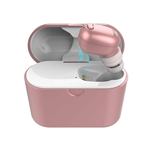 NENRENT S570+ Bluetooth Earbud,Smallest Mini Invisible V4.1 Wireless Bluetooth Earpiece Headset Headphone Earphone with 400mAh Charging Case Dock for iPhone Samsung Galaxy Rose Gold (1 Piece)