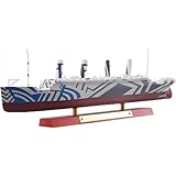 Maryseaタイタニック船モデルシミュレーションコレクション装飾用の豪華クルーズ客船の合金モデルおもちゃのギフト無垢材のディスプレイベース (オリンパスの艦船模型) [並行輸入品]