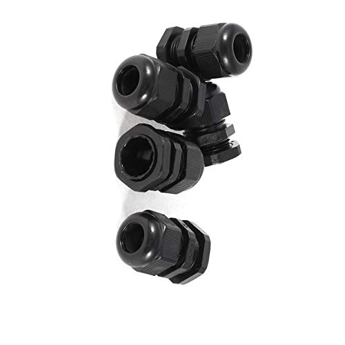 Aexit 5 Pcs Electrical M20x1.5 Waterproof Connector 6-12mm Cable Locknut Cables Stuffing Gland