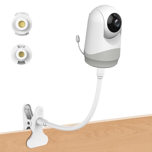 VTimes Baby Monitor Wall Mount Compatible with VT302/VT506/VT601 and Most Brands, Baby Monitor Stand Flexible Clip Mount Easy to Install Without Tools or Wall Damage