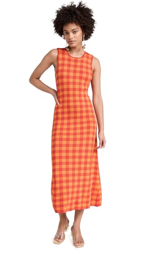 SIMONMILLER Women's Axon Sleeveless Dress, Retro Red Gingham, S at Amazon  Women's Clothing store