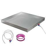 Washing Machine Pan,32''x32''x2.5'' Heavy Duty 304 Stainless Steel Washer Drain Pan,Washer Tray for Floor Protection,Compact Washer Pan Tray with Drain Hole & Hose Adapter