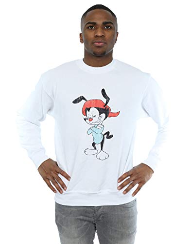 Absolute Cult Animaniacs Men's Wakko Classic Pose Sweatshirt White X-Large