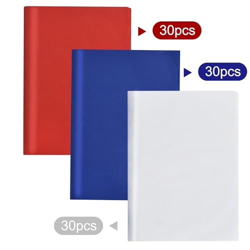 Image of BEISHIDA 100 Sheets White Blue Red Tissue Paper Bulk, Wrapping Tissue Paper for Gift Bags, 14 x 20 Inch Gift Wrap for Independence Day Birthday Wedding Graduation DIY Crafts Holiday Flowers