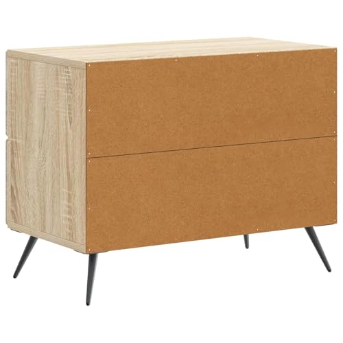 Table de chevet chêne Sonoma meuble rangement chambre design moderne - 7