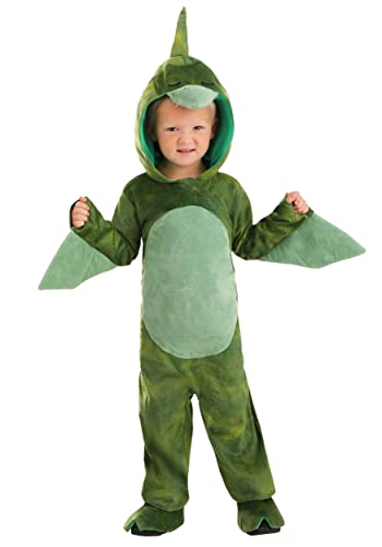 Disfraz infantil de Pterodáctilo Dino verde 4T miniatura 3